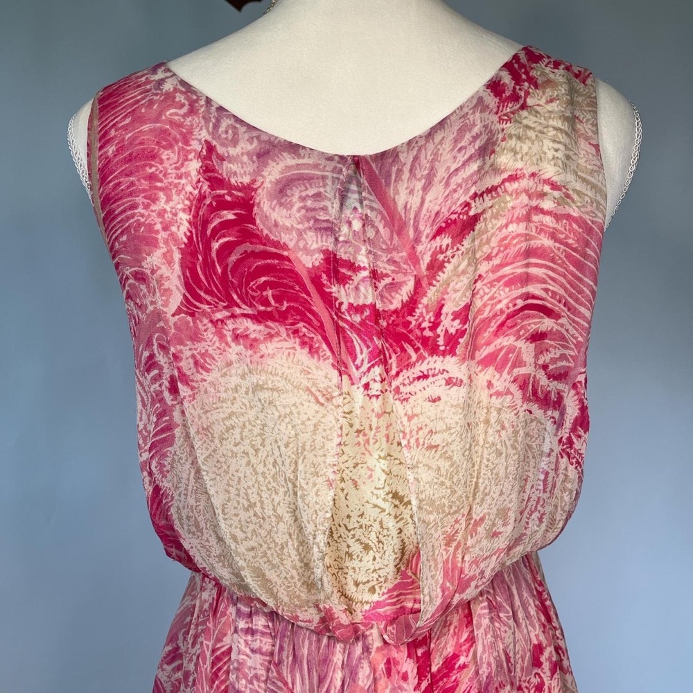 Anthropologie Pink Flowy dress - Picture 4 of 5